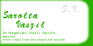 sarolta vaszil business card